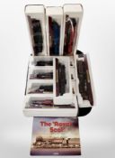 A group of nine die cast model locomotives