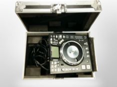A Denon DN-HS5500 mixing deck in flight case