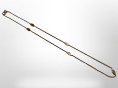 A 9ct yellow gold fancy link necklace, length 38 cm CONDITION REPORT: 2.