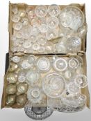 Two boxes of 20th century crystal and drinking glasses,