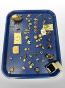 A group of costume jewellery, earrings,