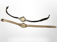 A 9ct yellow gold lady's Rotary wrist watch together with a further lady's watch by Tudor.