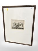 Edmund Blampied (Edmund, 1886-1966) : Gathering Turnips, drypoint etching, signed in pencil,