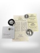 A 1997 Malawi Queen Elizabeth The Queen Mother Lady of the Century silver proof 20 Kwacha coin,