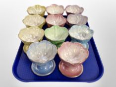 Ten Maling lustre sundae dishes