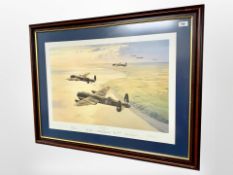 After Robert Taylor : Target Peenemunde, reproduction in colours, numbered 385/250,