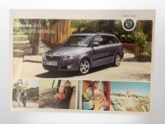 Ten Various Driver's Manuals/Owner Booklets in Original Wallets : Skoda, seat, Jaguar, Peugeot,