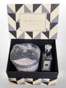 A JO Malone Boxed Candle & Fragrance Set - Lime Basil & Mandarin.