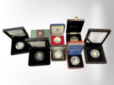 A Cook Islands silver proof $5 coin 2013, silver proof Silver Jubilee coin 1977,