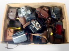 A collection of vintage cameras, Koro, Brownie twin 20,