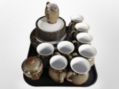 Approximately twenty three pieces of Denby tea and dinner pottery