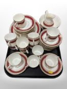 Forty pieces of English porcelain tea and dinner china