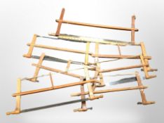 A group of vintage wooden saws