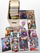 A box of image comics including Black tide, Brigade, Black flag, Battlestone,