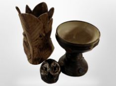 A group of studio pottery including Adam Dworski,