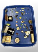 A group of costume jewellery, antique swallow pin,