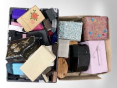 A large collection of jewellery boxes,