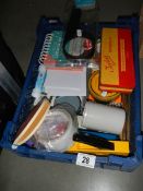 A tray of miscellaneous including stationary items.