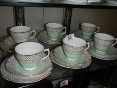 An Eighteen piece tea set.