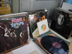 A quantity of LP records.