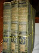 Three volumes of Cassell's encyclopaedia.