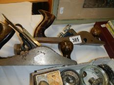 Two Stanley planes, No. 4.5 and No. 10.