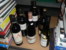 Six bottles of wine.