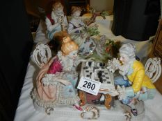 Two mid 20th century figure groups.