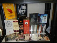 A quantity of CD's and DVD's including Agatha Christie, James Cagney, Louis Armstrong etc.,