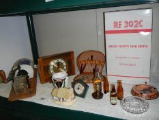 A mixed lot including Dutch coffee grinder, manicure set, David Winter cottage etc.,
