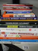 A varied selection of cookery/recipe books.