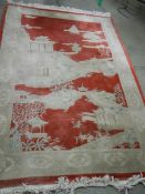A large Chinese patterned carpet, 300 x 185 cm, COLLECT ONLY.