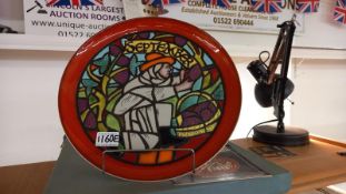 A Poole 'September' medieval calendar plate