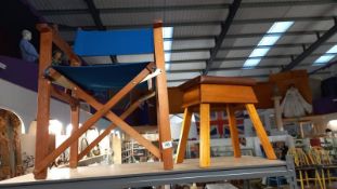 A wooden directors chair and a stool COLLECT ONLY