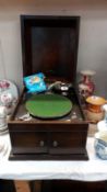 An Edwardian clumber phone wind up gramophone. COLLECT ONLY