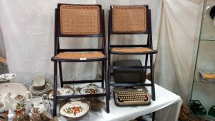 2 bergÃ¨re panelled folding chairs. COLLECT ONLY