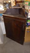 A Victorian oak corner cupboard, width 80cm x depth 38cm x 118cm high, COLLECT ONLY