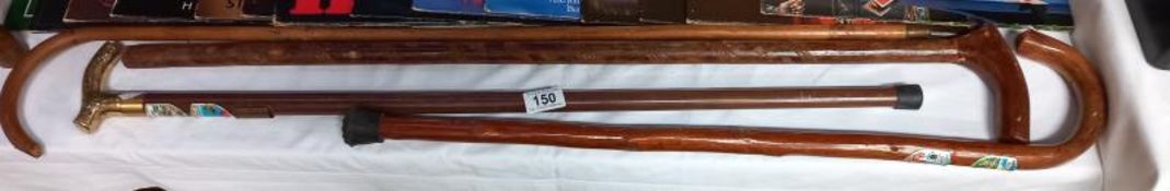 4 walking sticks COLLECT ONLY