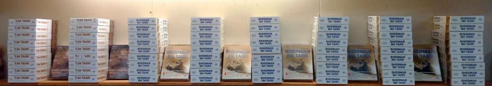 20 Tamiya sealed T-34 tank interactive CD-Rom and 60 Tamiya sealed Sherman M4 tank interactive CD-