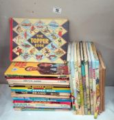 A quantity of children's annuals including Rupert, Topper etc