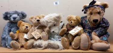 6 collectors bears by artists Mary Holden, Bearbury, Appletree, Bear with me etc