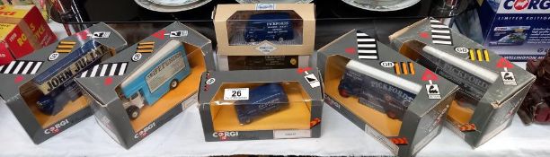 5 Corgi Classic vans 97082, C/953-1, C/953-5, 97080, D981/1 plus 2 others