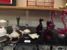 2 Wade tortoise (1a/f) a Wade fish, quantity of glass animals etc