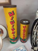 2 vintage tins of Minibrix with contents
