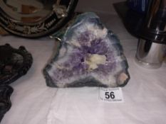 An Amethyst crystal geode cluster