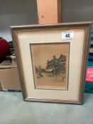 A framed limited edition print 'Stratford on Avon High street' by Marjorie Christine Bates (1882-