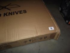 A new modern 2 door shoe storage cabinet, self assembly, new in box COLLECT ONLY