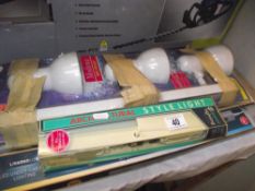 A triple spotlight, Led under cabinet lighting and a style light