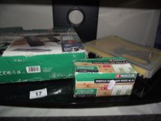 Boxed pneumatic stapler, staple gun set and box of staple/nails COLLECT ONLY