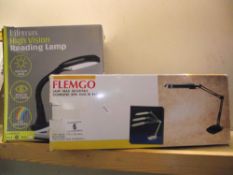 A boxed Adjustable lamp and high vision reading lamp